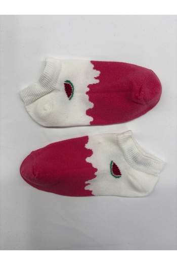 brako tekstil Pink-White Kids Booties Socks