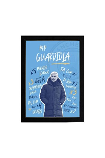 KAYNOCK Pep Guardiola, Manchester City, Futbol Poster Tablo Dijital Tasarım Tablo