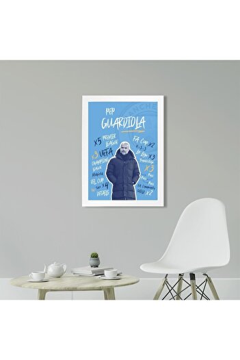 KAYNOCK Pep Guardiola, Manchester City, Futbol Poster Tablo Dijital Tasarım Tablo
