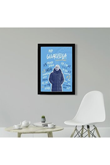 KAYNOCK Pep Guardiola, Manchester City, Futbol Poster Tablo Dijital Tasarım Tablo