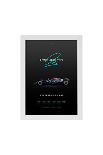 KAYNOCK Lewis Hamilton, Mercedes, Formula 1 Poster Tablo