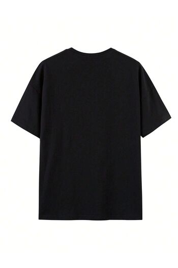 Know Women's Black Vintage Drink Printed Oversize T-shirt