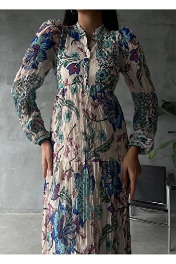 Know Blue Chiffon Lined Dress