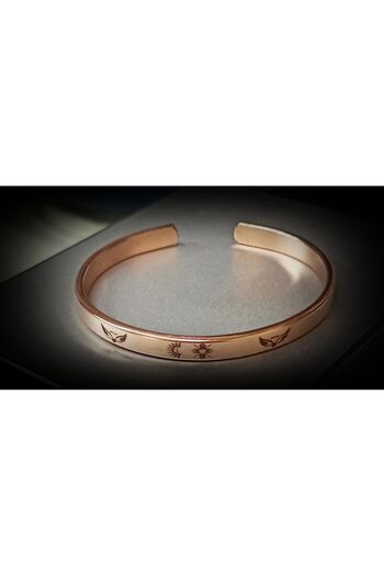 DA Cooper Design Cooper Design Da - 6 mm Copper Bracelet - Sun, Moon and Angel Symbol