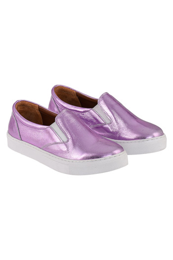 NOOSY Women's Lilac Genuine Leather Sneakers