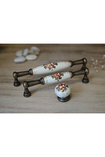 Karan Porselen 128mm Porcelain Furniture Drawer Cloakroom Kitchen Bathroom Cabinet Handle