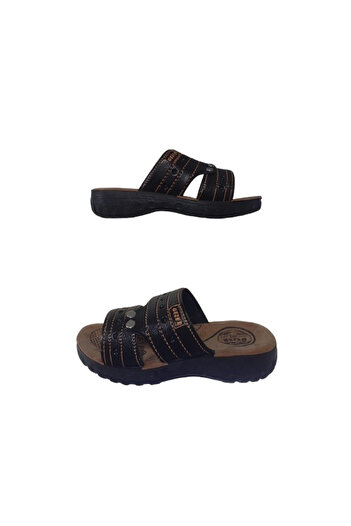 GEZER Boy's Brown Ultra Light Slippers - Daily Length, Gzeer45-77