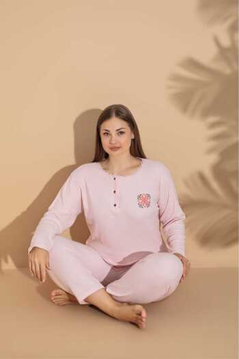 LİLA İÇ GİYİM Wide Fit - Set de pijamale cu mânecă lungă Mother