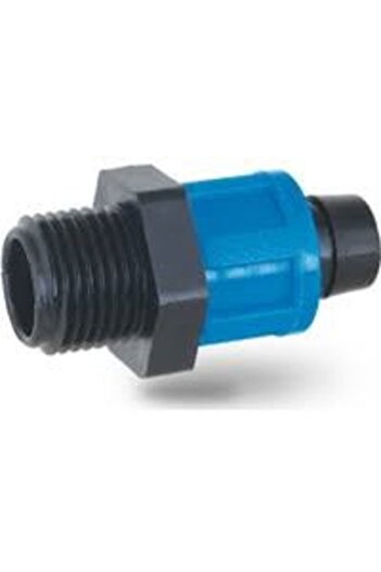 POELSAN حلمة ذكر بقفل عكسي للري بالتنقيط مقاس 16 × 1/2 بوصة (10 قطع)