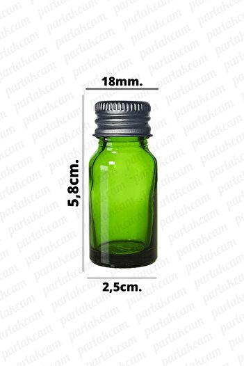 parlakcam 10ml Green Glass Bottle with Silver Cap Essence and Cologne Bottle Engagement Etc. 1 Piece Suitable for Special Gifts