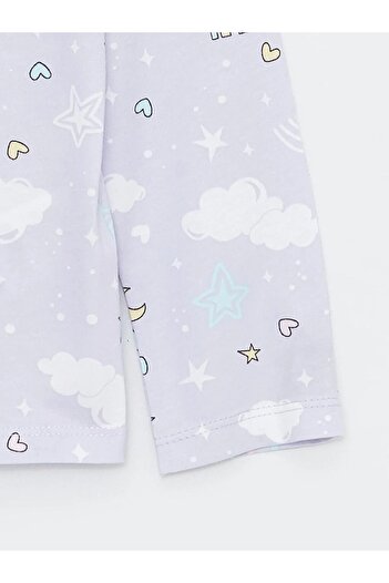LC Waikiki LCW Kids Gömlek Yaka Desenli Uzun Kollu Kız Çocuk Pijama Takımı