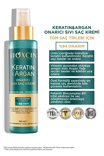 Bioxcin Keratin & Argan Repair Liquid Hair Care Cream 150 ml Damaged and Sensitive Hair 5-Pack