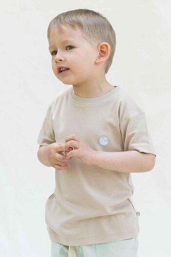 Little Gusto Bamboo Kids T-Shirt Beige