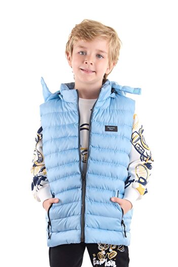 AHENGİM Fiú kapucnis puffermellény - Fashion Trend Ak 215051