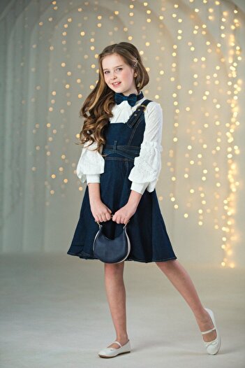 Ribbon kids Kot  Elbise + çanta   + gömlek