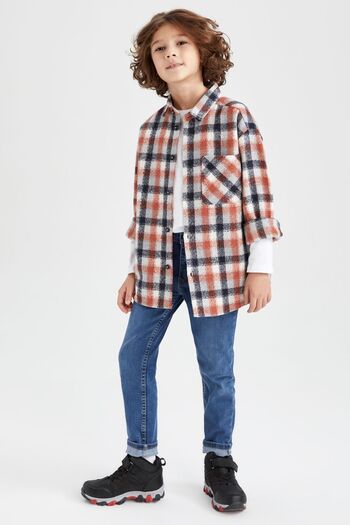 DeFacto Boy's Flannel Long Sleeve Shirt - Z7465A622Wn