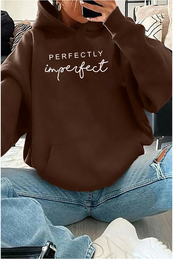 yueswear Καφέ πλεκτό φούτερ Unisex - Raised, Perfect Fit