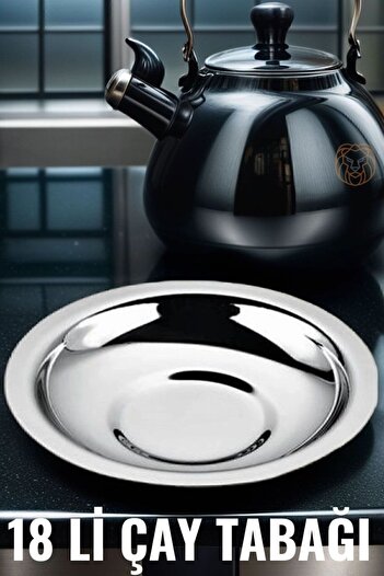 Transformacion 18 li Metal Çay Tabağı Veneta Design Seti