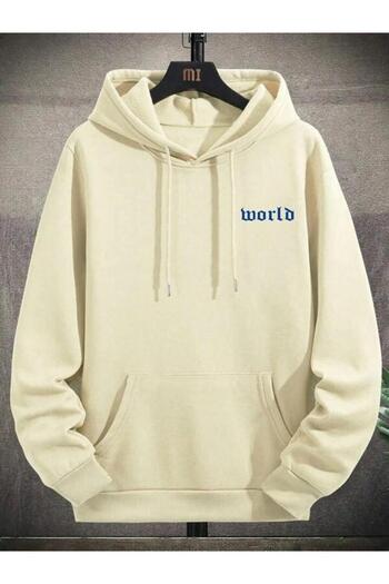 AFROGİYİM Unisex Μπροστά Πίσω 1997 World Printed Oversize Hoodie