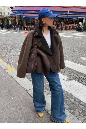 ZF BUTİK Schwarze Oversize-Damenjacke