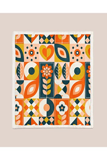 YORKADESIGN Sherpa Patterned Thick Double Tv Blanket