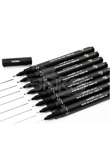 UNİ-BALL Uni Ball Pin 0,1 Technical Drawing Pen Black (1 Pc)