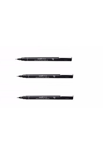 UNİ-BALL Uni Ball Pin 0.3 Technical Drawing Pen Black (3 Pieces)
