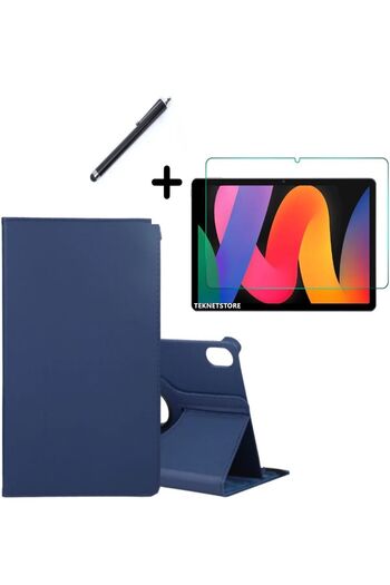 TEKNETSTORE Honor Pad X9 11.5 Inch Tablet Case with 360° Rotatable Stand, Screen Protector and Pen Set Navy Blue