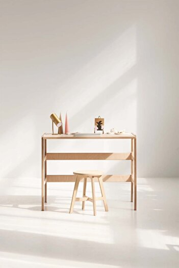 Woodesk Gordion Ahşap Çalışma Masası 100x60 Natural Renk Cpt4625-100