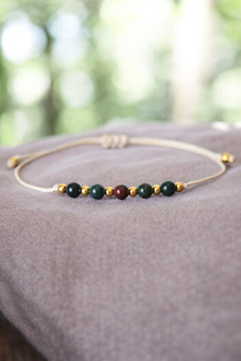 NBS Beautiful Naturel Stones Elegant Real Natural Rhinestone Bracelet - Quality Hand Work and Ladder Closure
