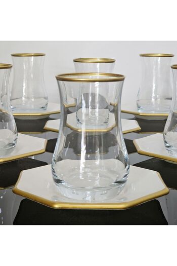 Barok Cream Color 12 Piece Tea Set