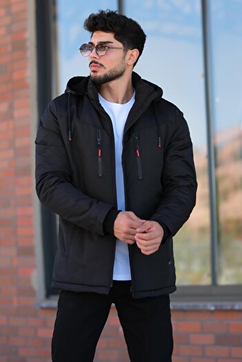 Stilkombin Double Chest Zippered Waterproof Puffer Jacket Pldp 2941-50265
