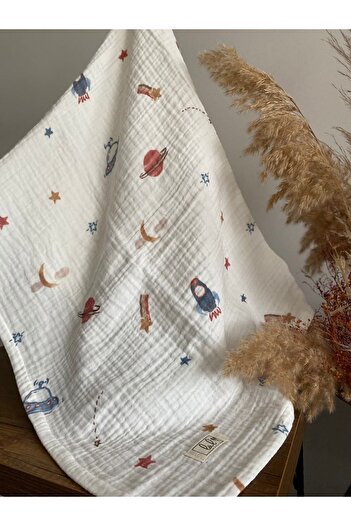 Lal Müslin Space Organic 4 Layer Muslin Blanket