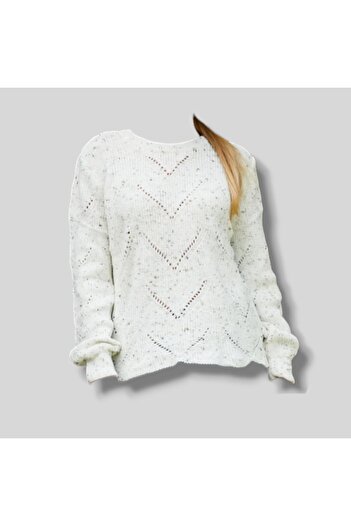 Zülyedeyn Crew Neck Special Day Knitwear Sweater Ecru