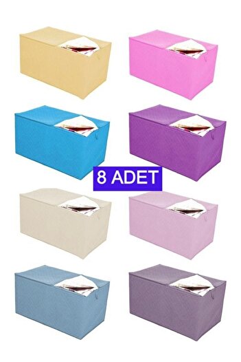hanım's 8 Pieces of Storage Quilt Storage 100x50x50 Cm Bias Single Package Large Mega Size