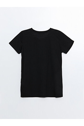 LC Waikiki LW - Γυναικεία μπλούζα, Crew Neck, Κεντημένη, Κοντό μανίκι