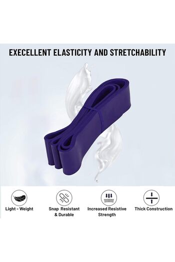 anythingbasic Ab. Latex Medium Resistance Band | Blue |Latex Rubber | For Yoga, Workout