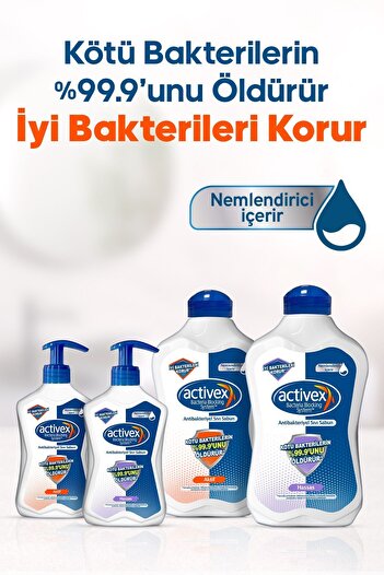 Activex Antibakteriyel Sıvı Sabun Aktif 2x1.5 Lt 500 ml