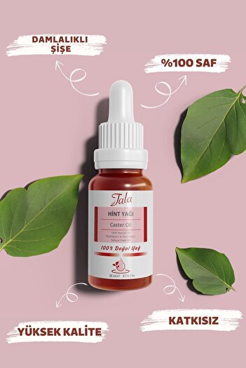Tala Hint Yağı Castor Oil %100 Saf ve Doğal Soğuk Sıkım 20 Ml