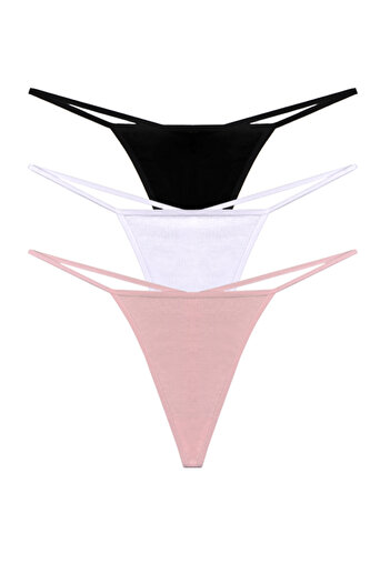 riways secret Cotton Rope Thong 3 Pack