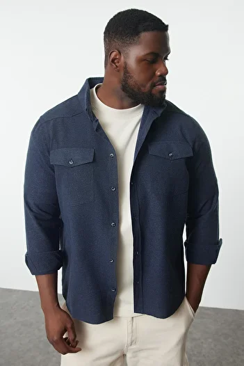 Trendyol Collection Flannel Winter Lumberjack Jacket - Regular Fit, Pockets, Plus Size Tmnaw25Ax00007