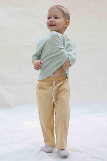 Little Gusto Children's Pants Yellow Organic Cotton
