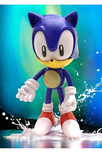 e-life Sonic Hedgehog Hedgehog - Blue Silicone Toy with Anime Character Joint (1 16 Cm)