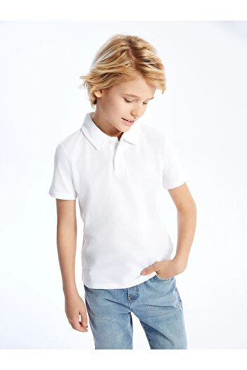 LC Waikiki LCW Kids Polo Collar Basic Short Sleeve Boy's T-Shirt