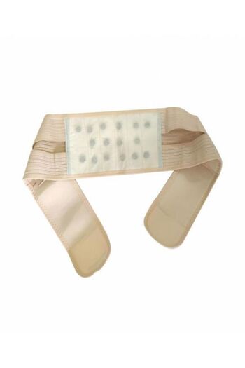 mrtbilisim Cream Colored Magnetic Waist Corset with 16 Magnets - Pain Relief