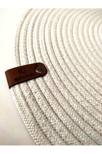 REYGON TEKSTİL wicker braided jute woven SNAIL CUP PLATE AMERICAN SERVICE E11