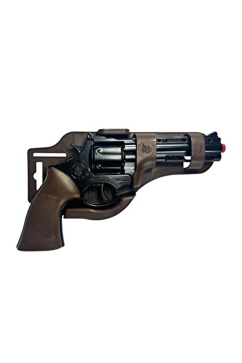 Hepsilazım Oyuncak 25 cm Metal Kapsül Mantar Ses Çıkaran Kovboy Magnum Toplu Tabanca Çat Pat Demir Silah