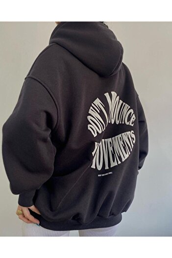 AFROGİYİM Dont bedruckter Oversize-Kapuzenpullover für Damen