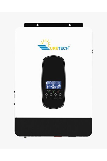 URETECH 3KVA 3KW 4.2KVA 3800 Watt Tam Sinüs Akıllı MPPT 110A H.V 55-450V İnverter 24dc-220Vac 4.2kw İnvertör