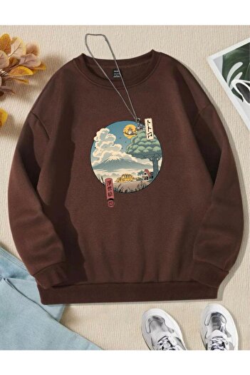 AFROGİYİM Unisex Totoro Anime Printed Oversize Sweatshirt